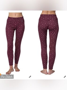 Patagonia Maroon Floral-Print Leggings